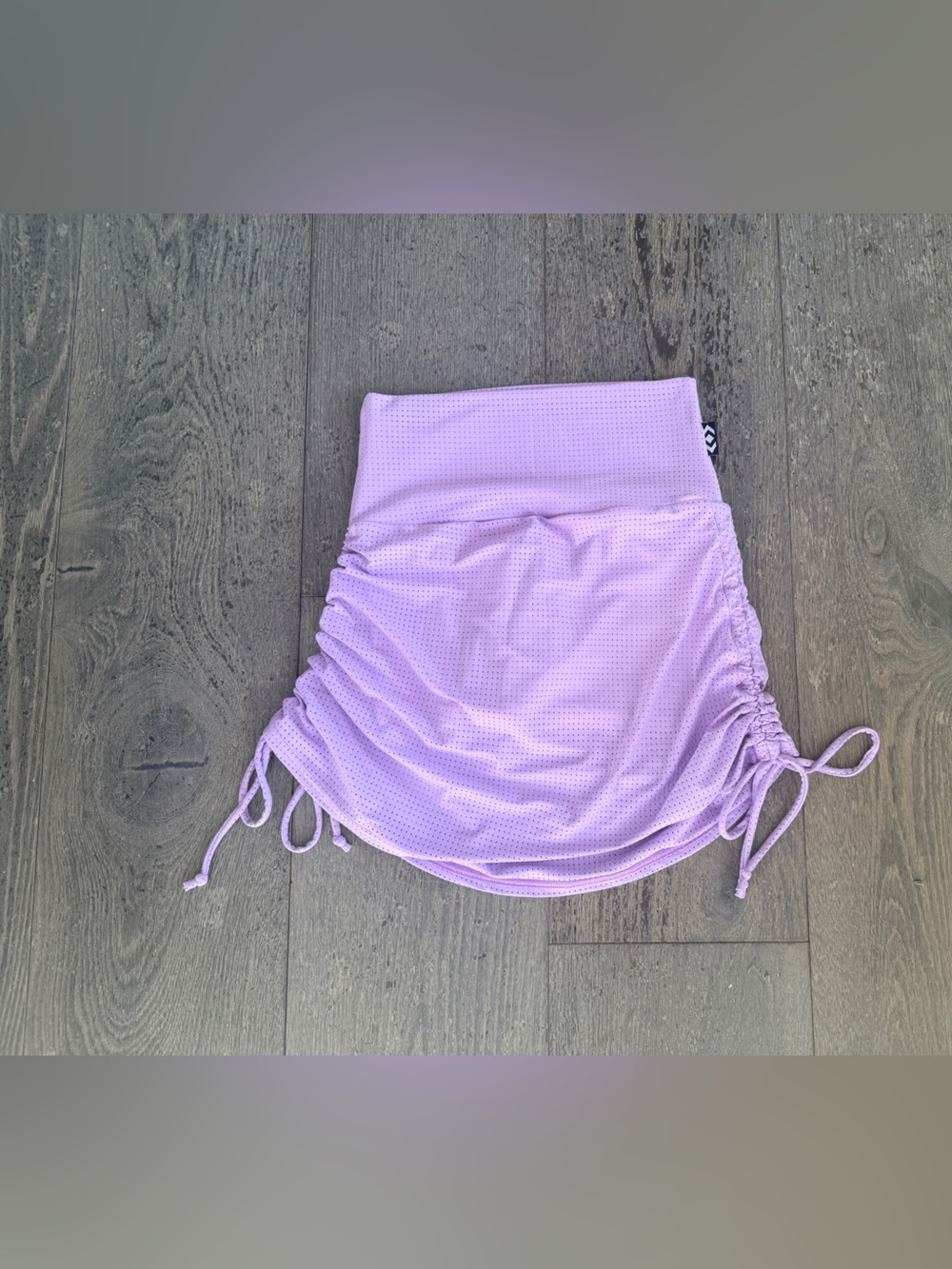 Exotica ExoticAthletica Lavender Purple Bball Mesh High Waisted Tie Side Skort